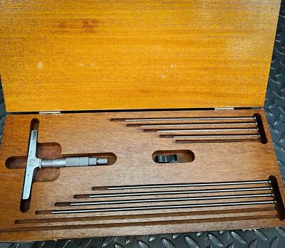 Lufkin Micrometer Depth Gage Set 514, 1-9'' - Incomplete