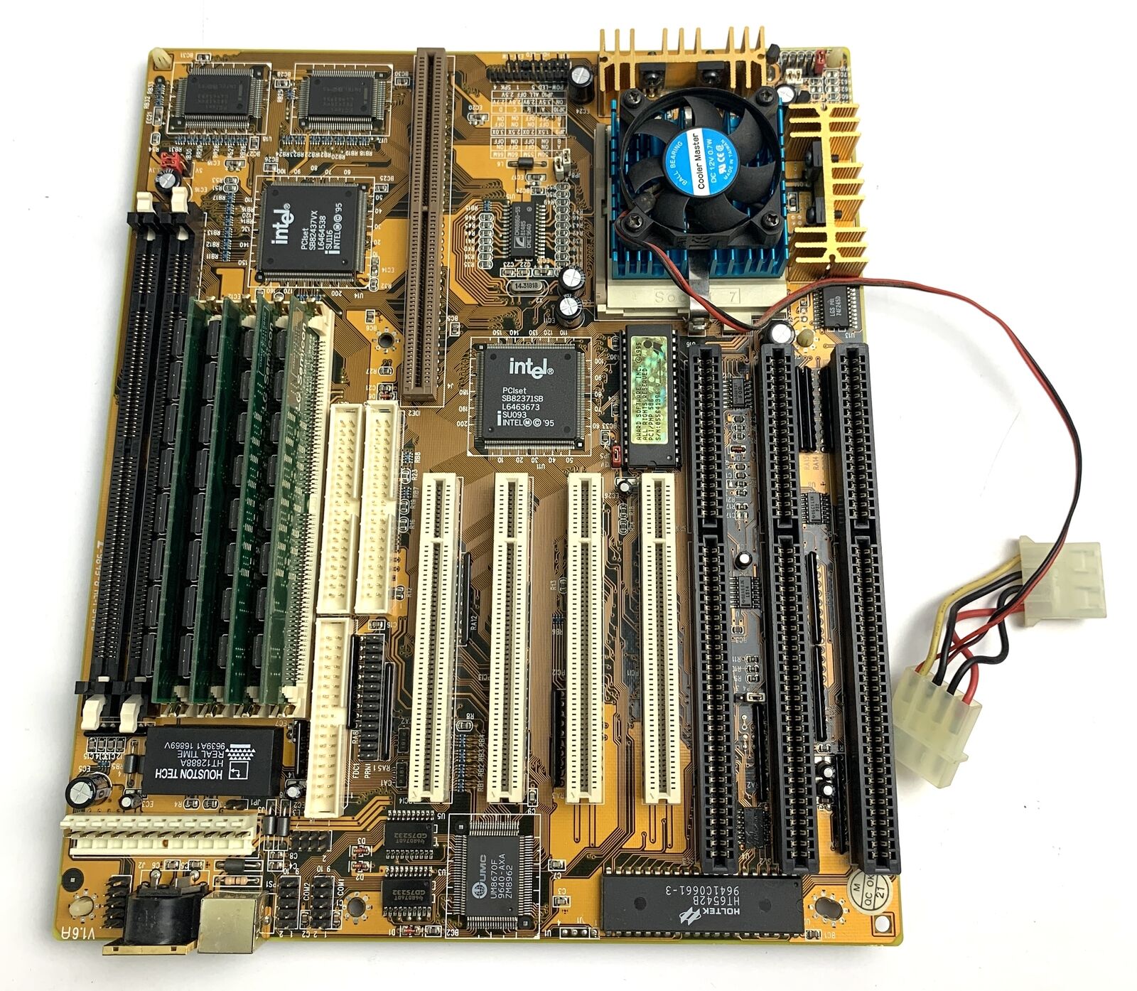 P&Q V1.6A Socket 7 Mainboard +  Intel Pentium i166 SY037/VSU 166Mhz +  64MB RAM