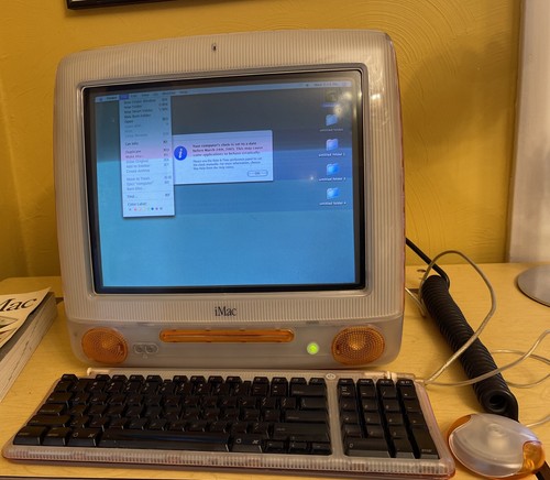 Apple iMac G3 Tangerine Orange 400MHz M4984 Mac PowerPC
