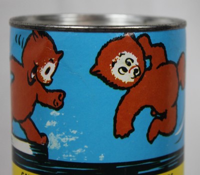 Lot of 5 Vtg Sun-Glo Brown Bear Shuffleboard Fast Wax Cans Each 16oz Store Stock