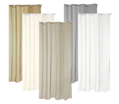 Vorhang Kräuselband transparent Voile Dekoschal Gardine uni ca. 140x245 cm