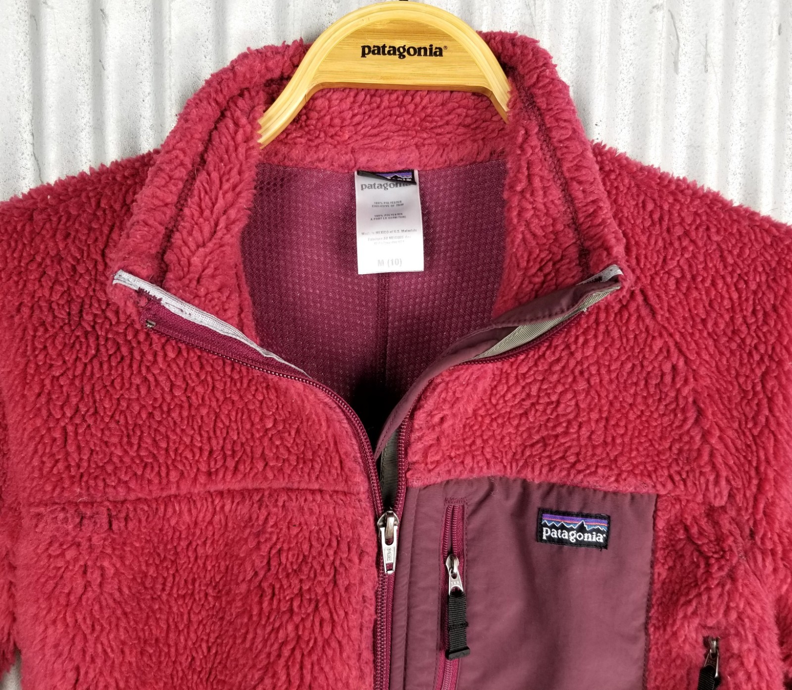 Patagonia Retro-X Fleece Cardigan Jacket Boys M (10) medium berry coat $129