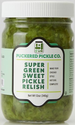 Puckered Pickle Co. Super Green Sweet Pickle Relish - 12 oz