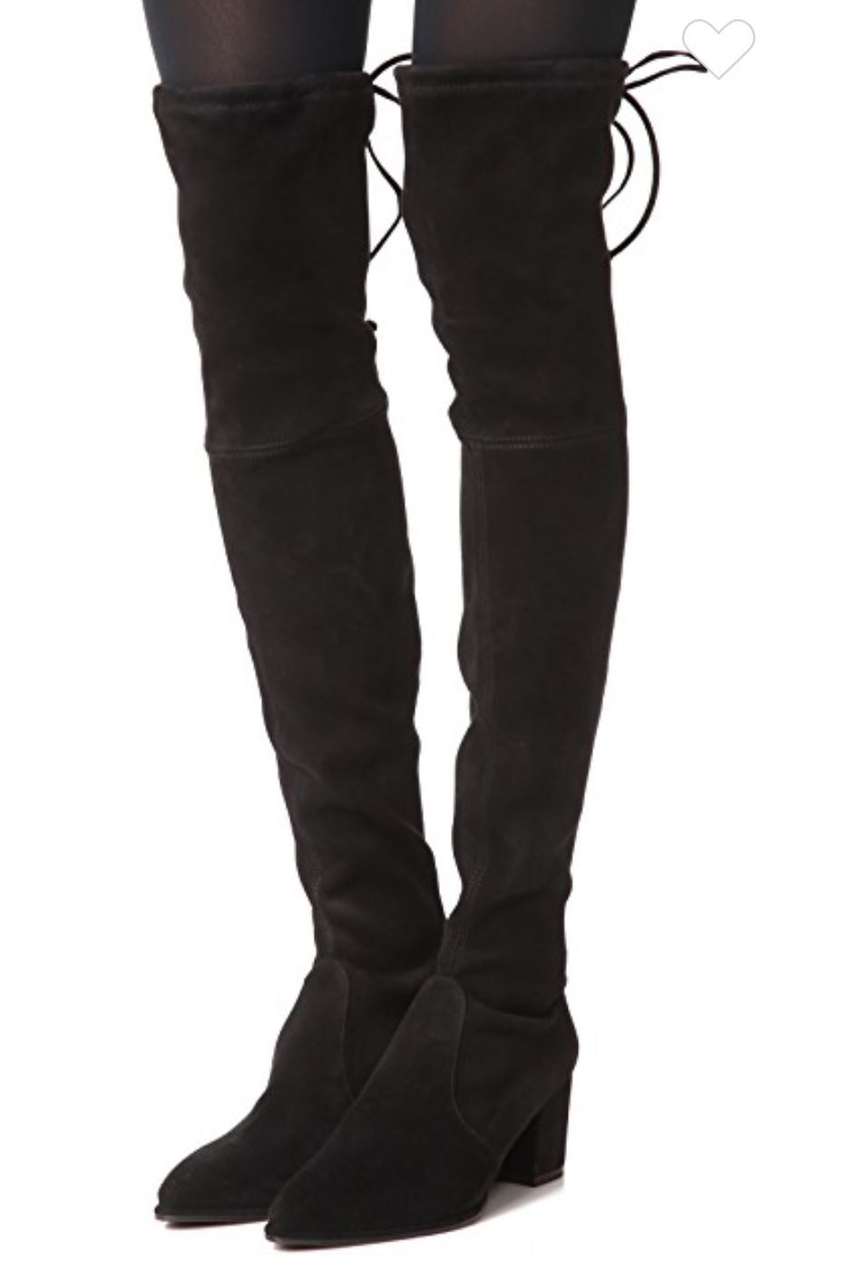 Pre-owned Stuart Weitzman $895 Nwb Thighland  Boots Otk Black Suede 7.5 8.5 9.5 10 10.5 11m