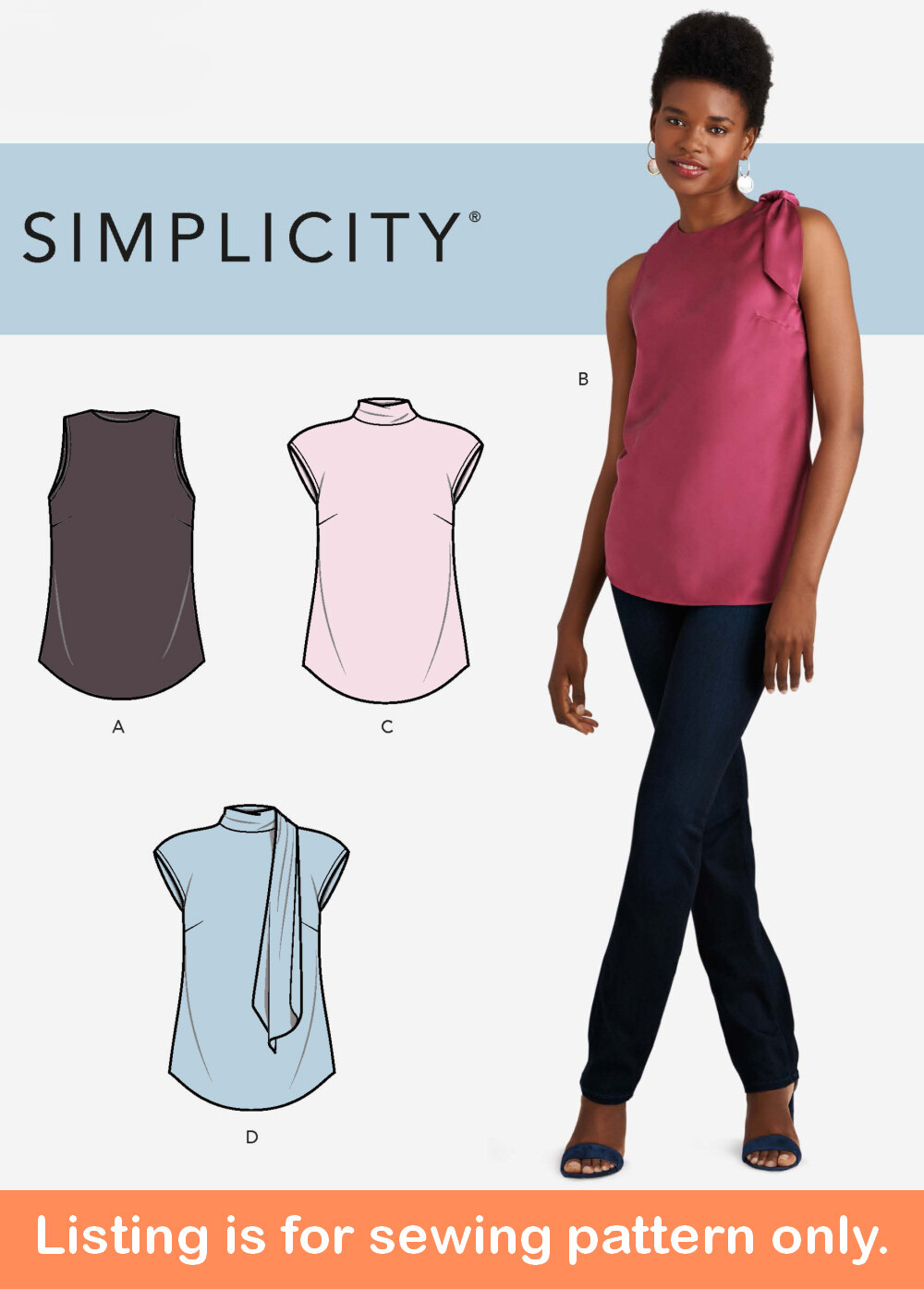 SEWING PATTERN Womens Clothes - Formal Tank Top Sleeveless