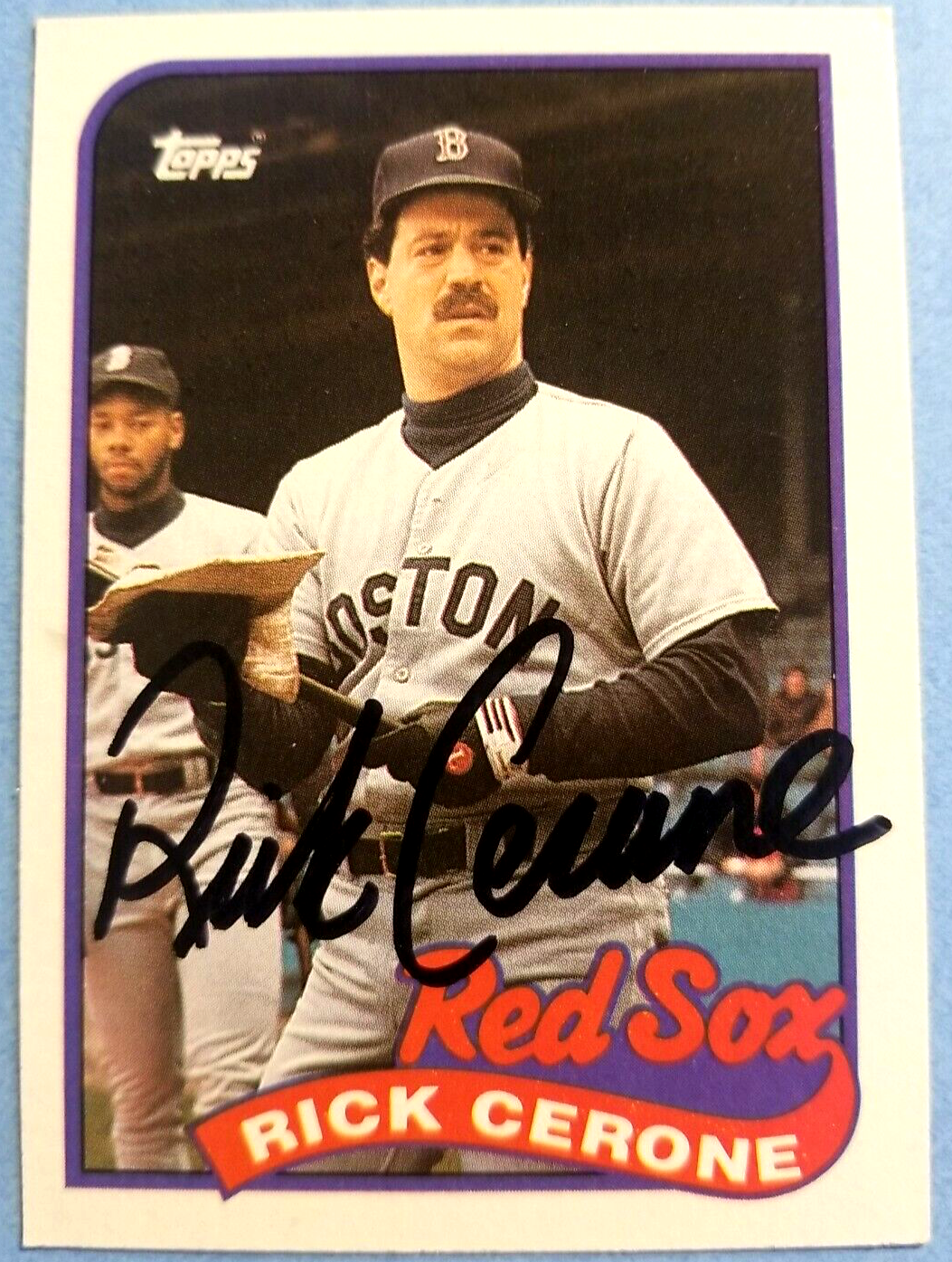 Rick Cerone Boston Red Sox 1989 Topps #96 Autographed