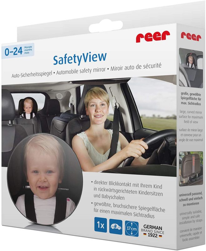 reer 8601 – Baby Kinder Rücksitzspiegel SafetyView für mehr Sicherheit im Auto