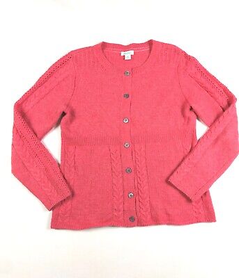 Sundance Villa Cardigan Sweater Wool Alpaca Blend Coral Pink Size Medium