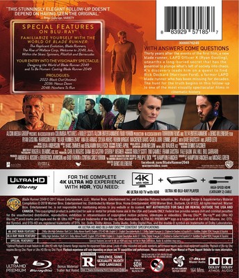 Blade Runner 2049 4K UHD Blu-ray Harrison Ford NEW