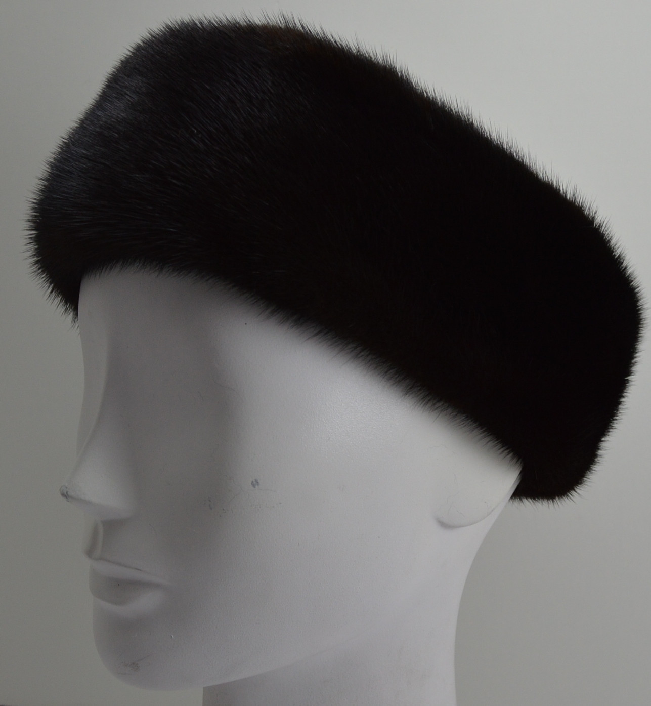 Real Black Mink Fur Headband  New (made in the USA