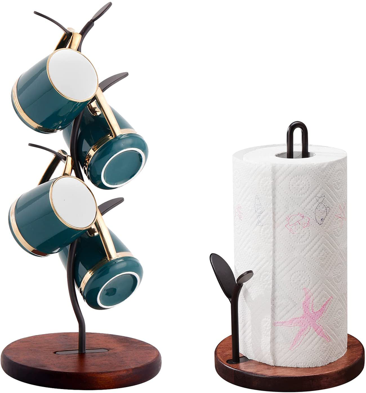 Umbra Tug Modern Stand Up Paper Towel Holder in Smoke | The Home Depot