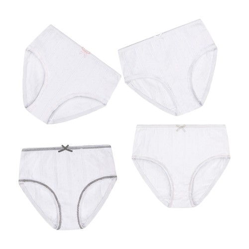 Buyless Fashion Girls Tagless Panties Assorted Cotton Brief Underwear 4 Pack