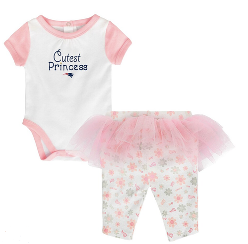 Outerstuff Милый комплект принцессы с пачкой NFL для новорожденных New England Patriots