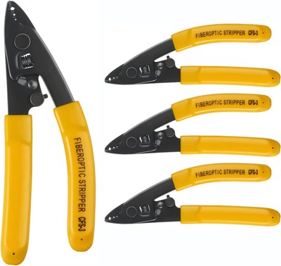 4PC CFS-3 Fiber Optic Stripper 3 Port Hole Stripping Black-yellow 