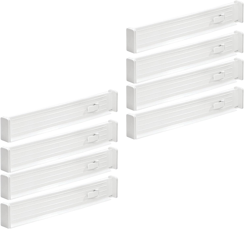 Expandable Kitchen Drawer Divider with Foam Ends, Adjustable Drawer Dividers wit