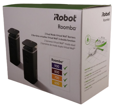 Genuine iRobot Roomba 600 700 800 900 Dual Mode Virtual Wall Barriers 2-Pack NEW