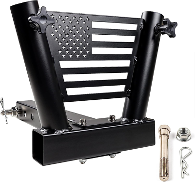 Buling US Flag Hitch Flagpole Holder Trailer Hitch Mount Universal