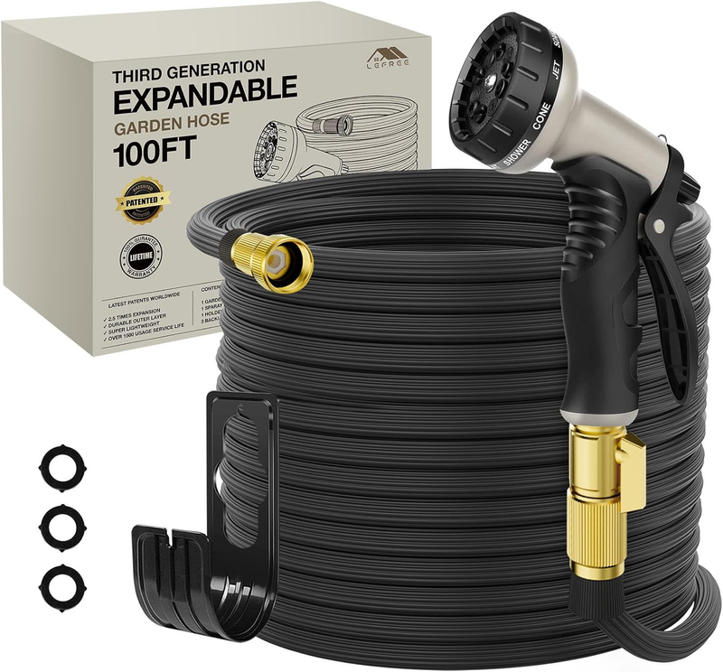100ft, Expandable Garden Hose Leak-proof With 40 Layers
