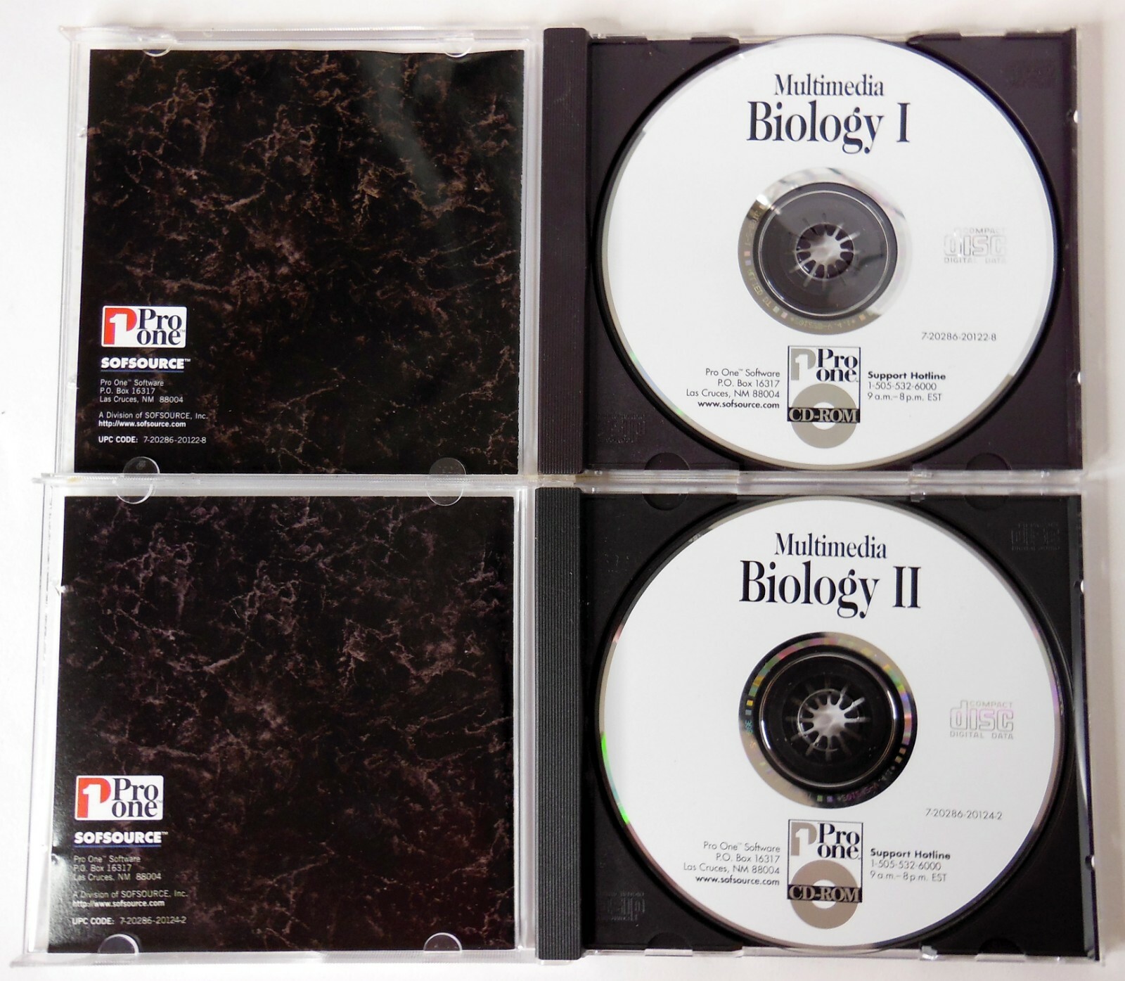 Multimedia Biology I and II CD Pro One Sofsource Windows 3.1 or 95 Homeschool