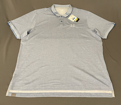 Puma Golf Shirt Polo Tech Millwood XL SS Blue TT Logo Polyester MSRP $75