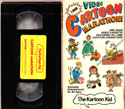 Cartoon Marathon, The Kartoon Kid - (1989 VHS Tape Sutton Entertainment)