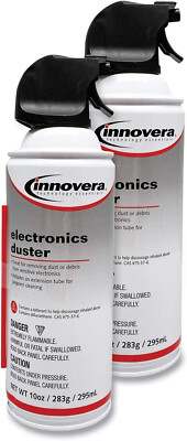 Innovera 10012 10 oz Can Compressed Air Duster Cleaner (2/Pk) fresh