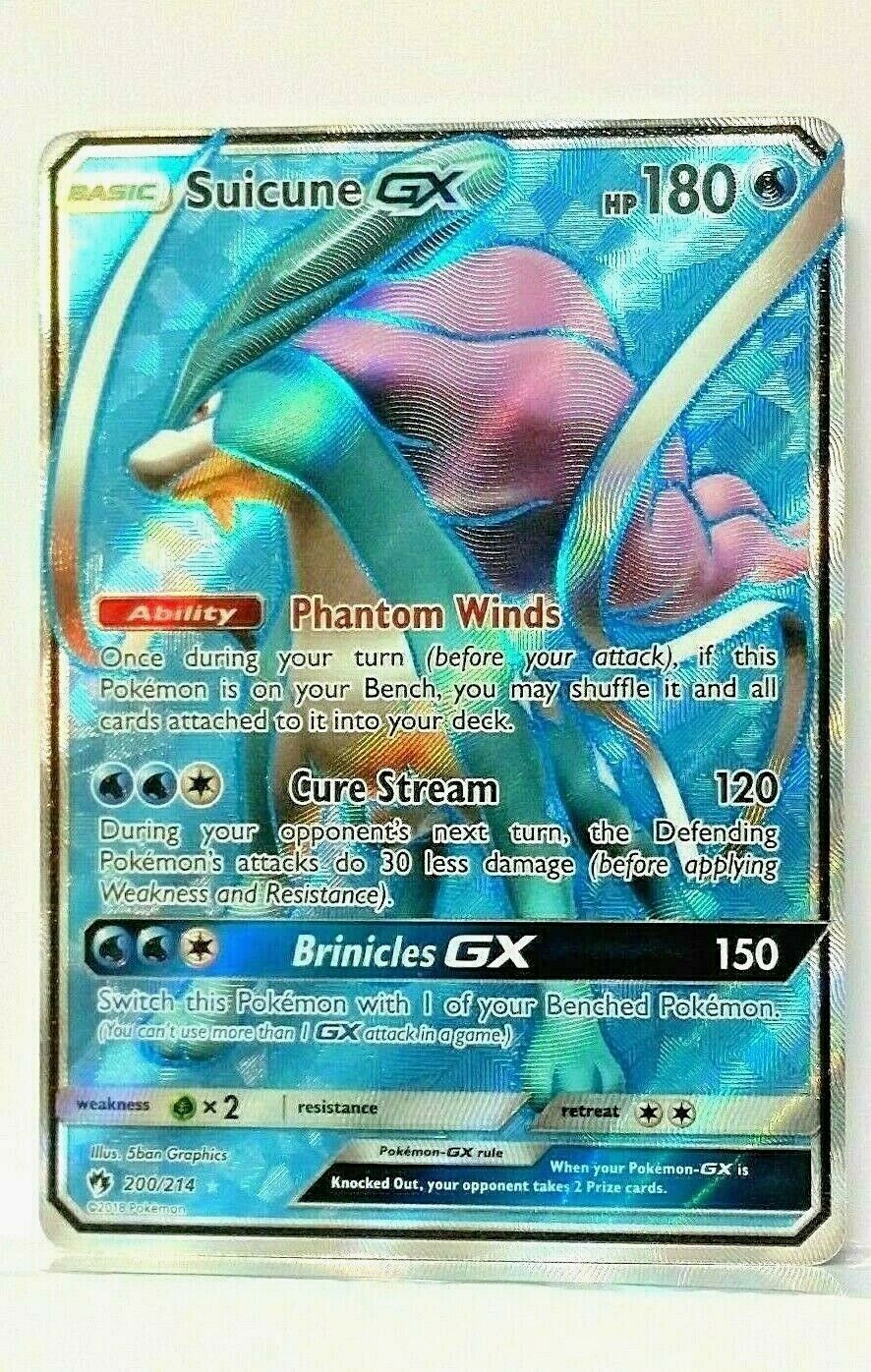 Suicune GX 200/214 Ultra Rare Full Art Pokemon Sun & Moon Suicune GX 200/214 Ultra Rare Full Art Pokemon Sun & Moon