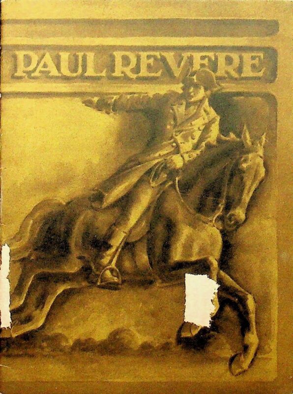 1930 Paul Revere Biography Booklet, by John Hancock Insurance - E11-B