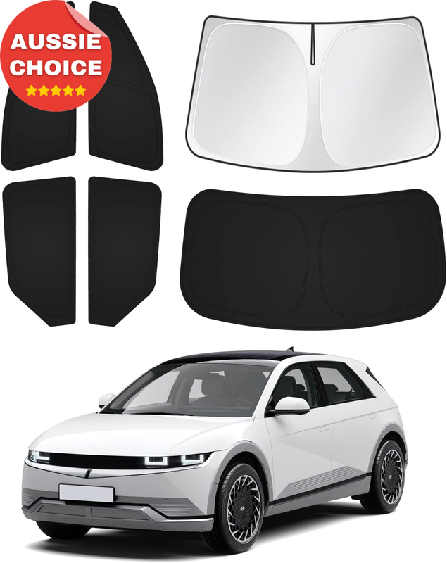 Hyundai Ioniq 5 Windshield Sun Shade 2022-2024 Black Privacy Shield 6PCS