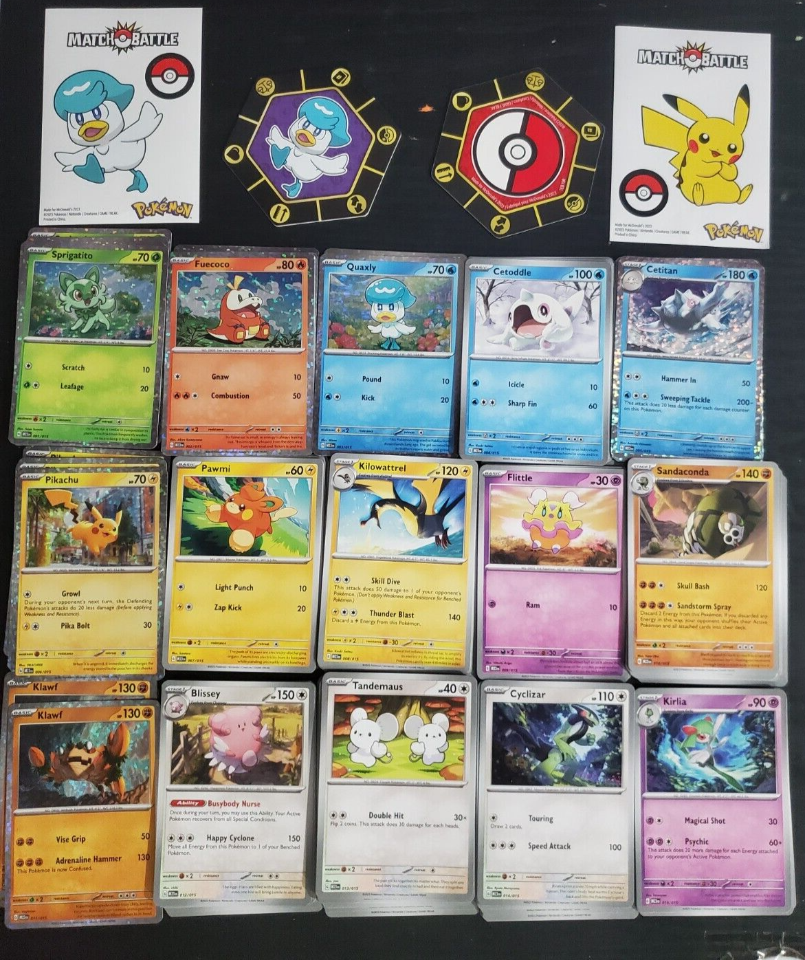 McDONALD'S 2022 POKEMON - COMPLETE SET OF 15 CARDS + FREE ITEMS