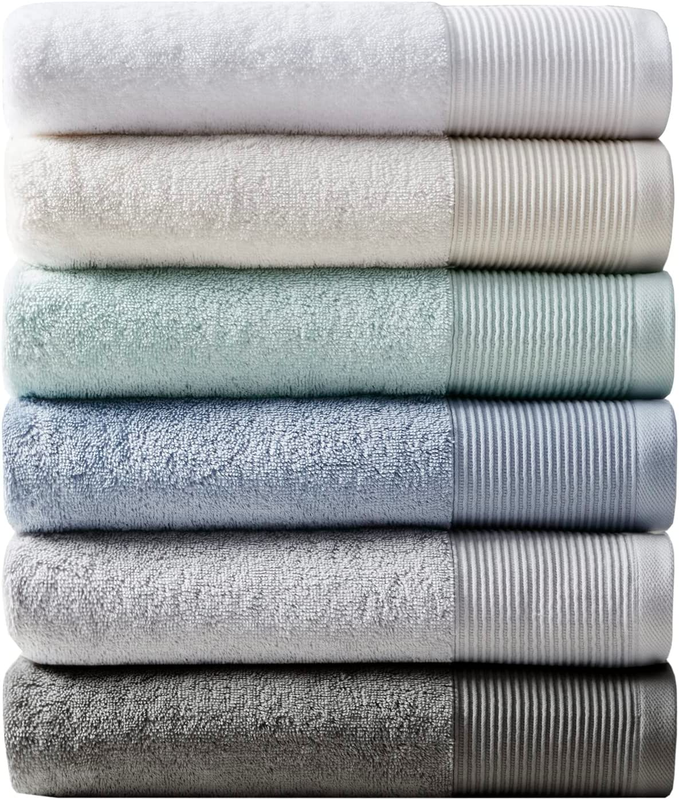 Beautyrest Nuage Cotton Tencel Blend, Silver Infused Bath Towel Set, 600Gsm, Hig