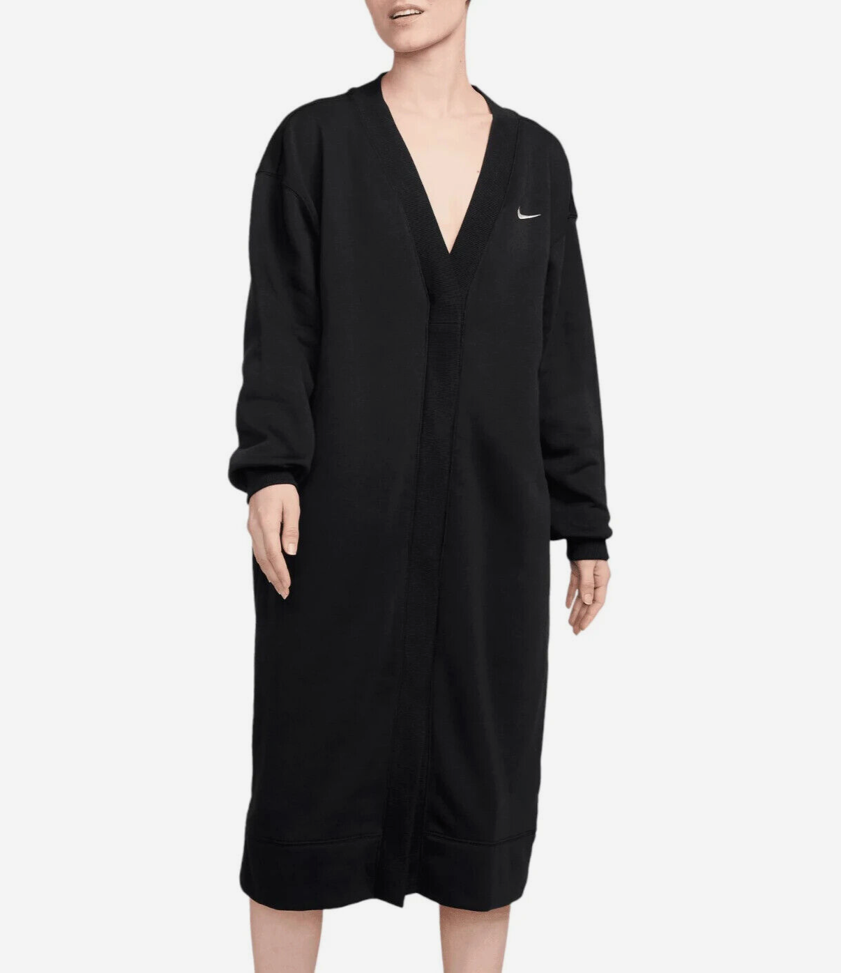 バーガンディ Ribbed Cardigan with Pockets for Women in Heather Mocha Bisque