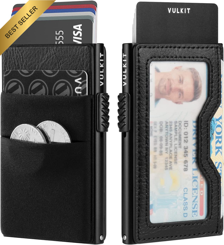 Minimalist AirTag Wallet with Pop-Up Card Holder, ID Window & Coin Pocket