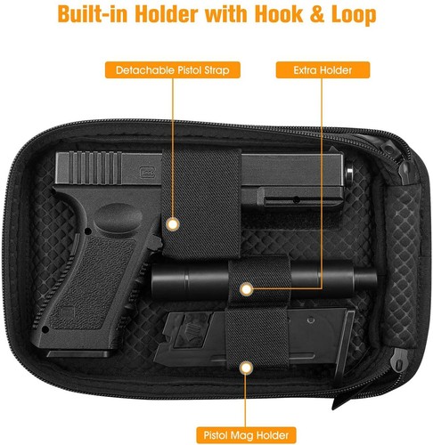 Concealed Carry Gun Pouch Pistol Holster Fanny Pack Waist Pocket Belt Loop Black