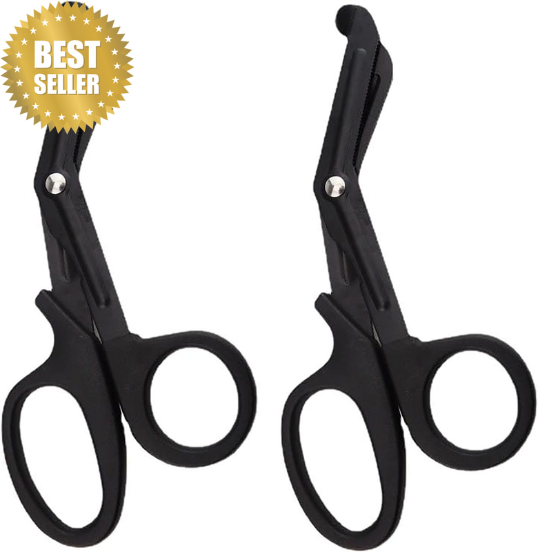 2 Pack Medical Scissors, 7" Bandage Scissors Trauma Shears, Fluoride Coated Non-