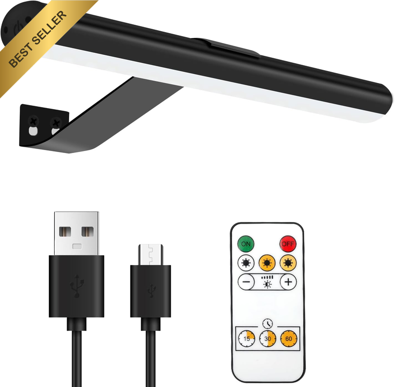 Wireless Rechargeable LED Picture Light Touch Remote Timer Wall Art Display Lamp