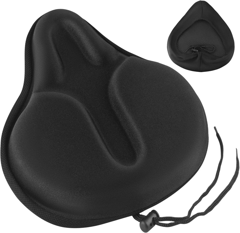 Large Gel Bike Seat Cover, Extra Soft Exercise Bike Seat Cushion for Men Women
