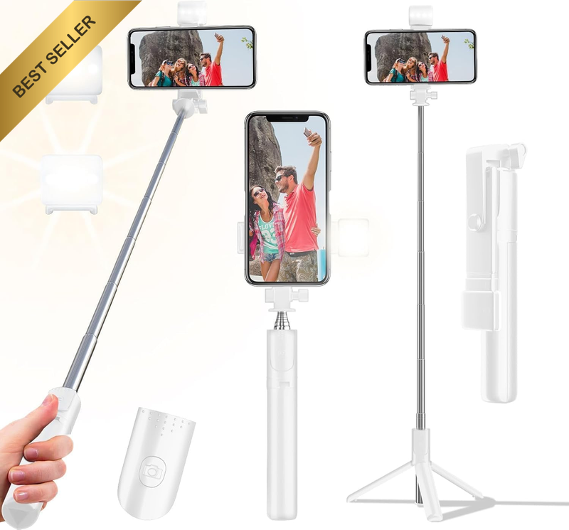 Selfie Stick Tripod, 40 in Retractable Tripod for Iphone with Wireless Remote Co