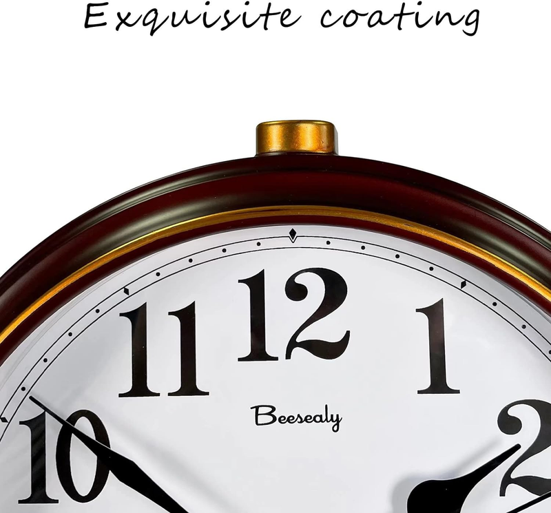 Desk Clocks for Table Decor,Retro Mantel Clock Battery Operated for Fireplace Ma