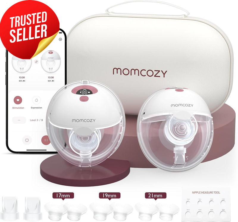 Breast Pump M5 Smart APP Wearable 2-Pack Red