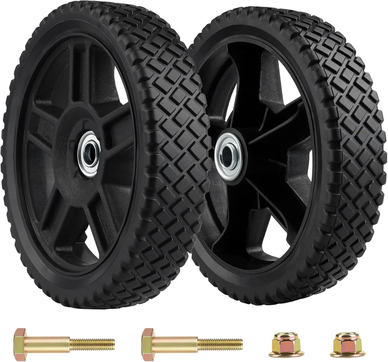 2X 8 Inch Lawn Mower Wheels Kit for Craftsman Push Mower Generator Tiller 8X1.75