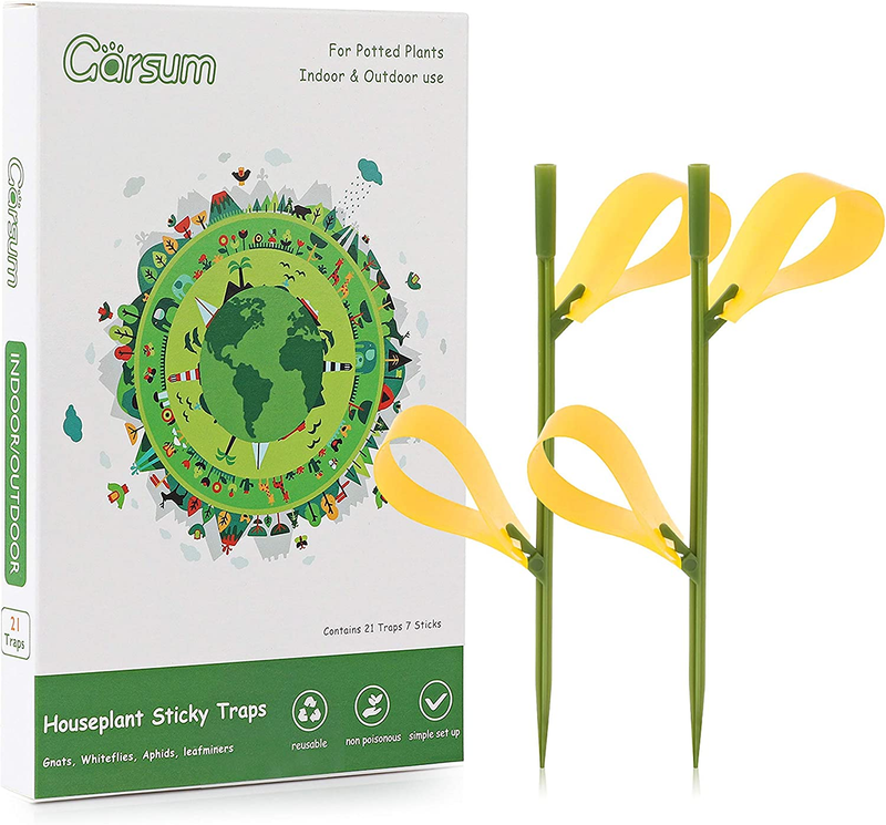 Sticky Houseplant Traps Gnat Yellow Insect Trap Indoor Fruit Fly Stakes