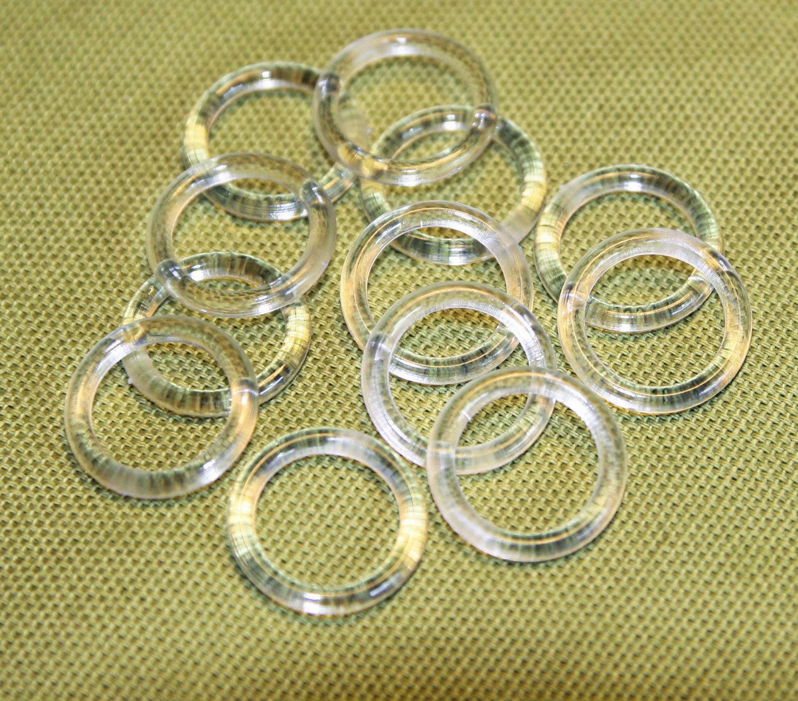 13mm Clear Plastic Roman Blind Curtain Rings Pack of 50