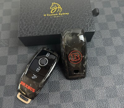 Brabus Style Premium Forged Carbon Fiber Key Fob Cover For Mercedes AMG Model