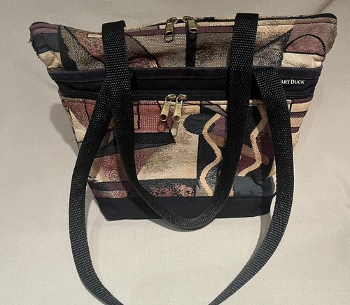 【 SIENNE 】ANTIQUE JACQUARD BAG Vintage Smart Duck Purse Tapestry Geometric print Shoulder