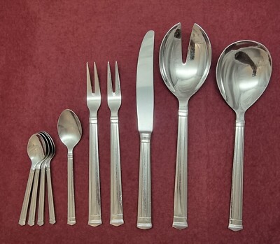 WMF Colonna Cromargan Besteck 10 teilig u.a Moccalöffel Gemüselöffel Note 3