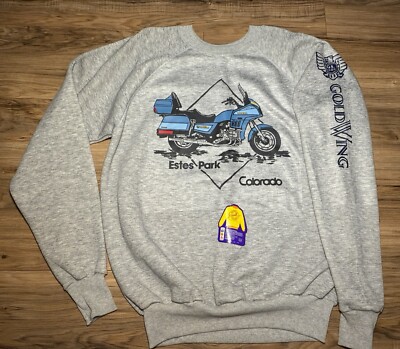 NEW Honda Goldwing Motorcycle Biker Crewneck Sweatshirt Vintage 90s 80s Colorado