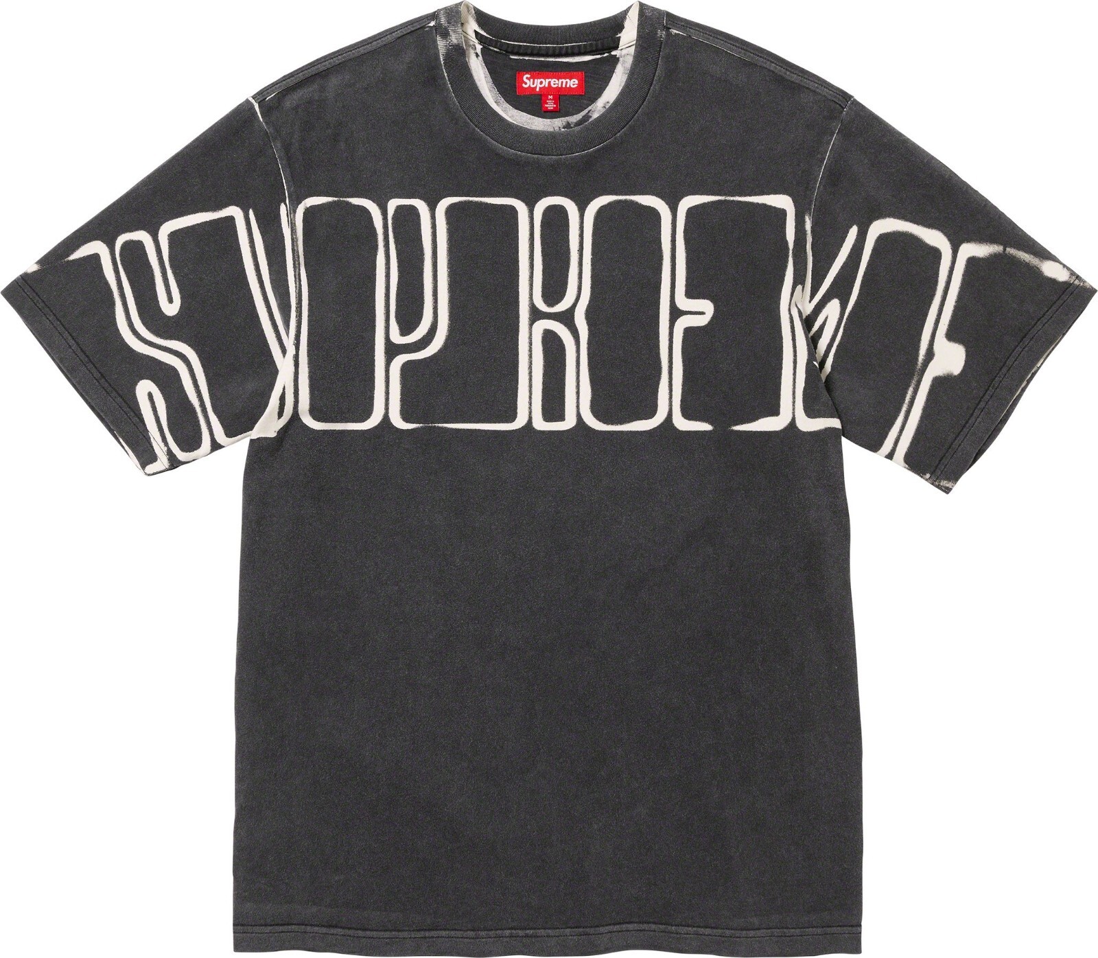 Pre-owned Supreme Overprint Knockout T-shirts S/s Tops 4colors Fw23 Size S- Xxl In Black