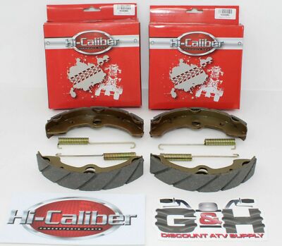 2 Sets WATER GROOVED FRONT BRAKE SHOES +SPRINGS 1993-1998 Yamaha YFM 400 Kodiak