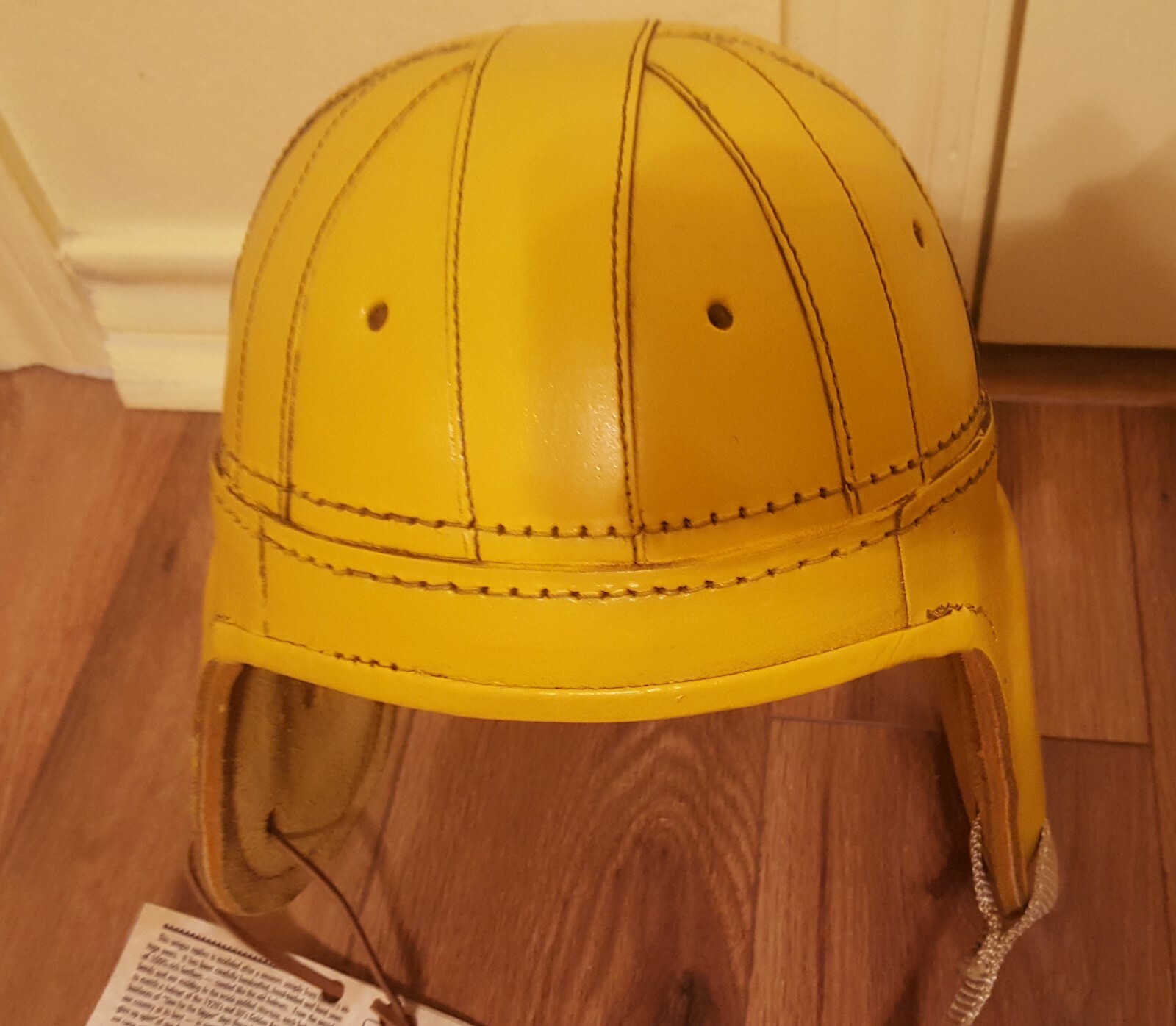 GREEN BAY PACKERS 1940'S Style Yellow Gold Leather Helmet
